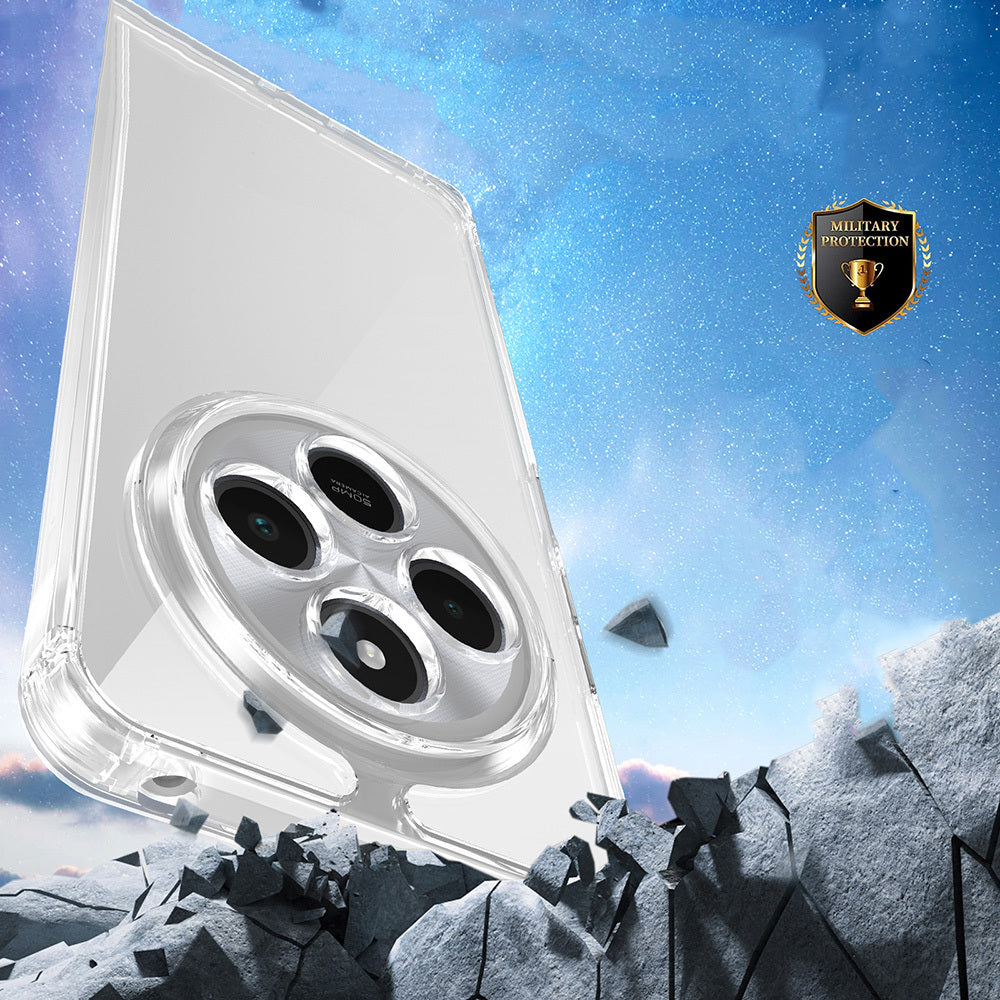 Xiaomi Redmi 14C 4G Case Airbag Detachable Strap Zore Snap Silicone Cover Transparent