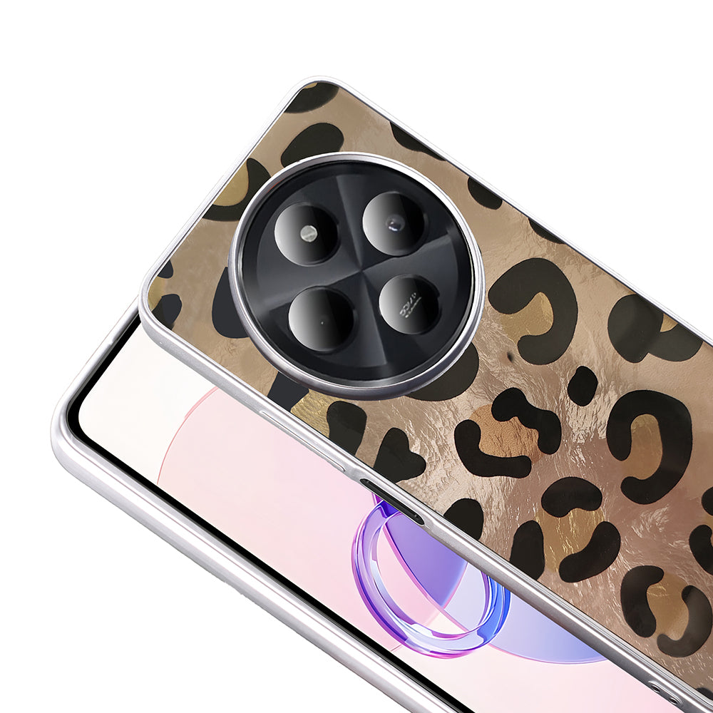 Xiaomi Redmi 14C 4G Case Patterned Zore Mep Cover Gold Leopard