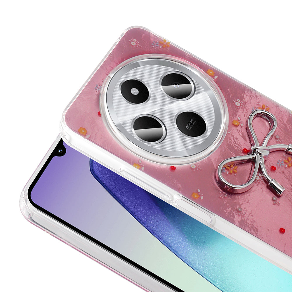 Xiaomi Redmi 14C 4G Case Camera Protection Figured Zore Ponti Silicone Cover Lilac 