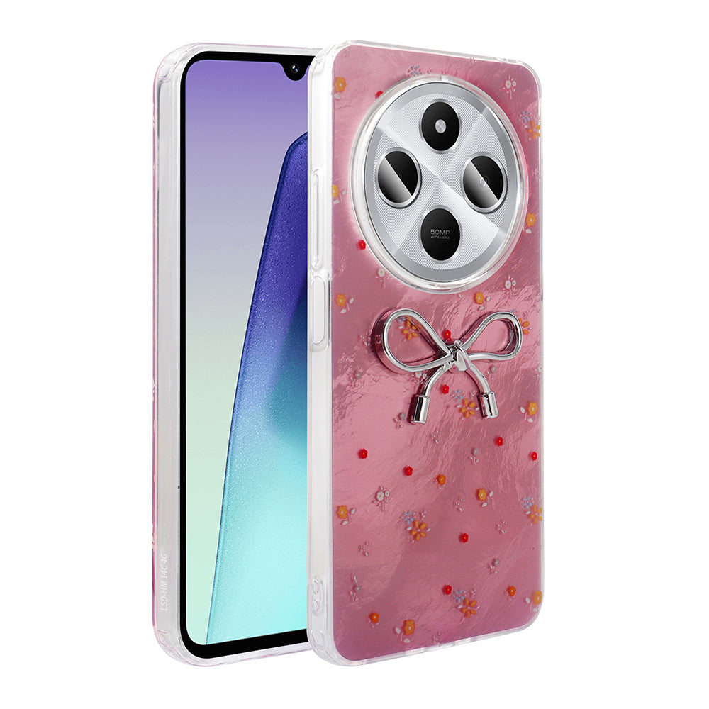 Xiaomi Redmi 14C 4G Case Camera Protection Figured Zore Ponti Silicone Cover Light Pink 