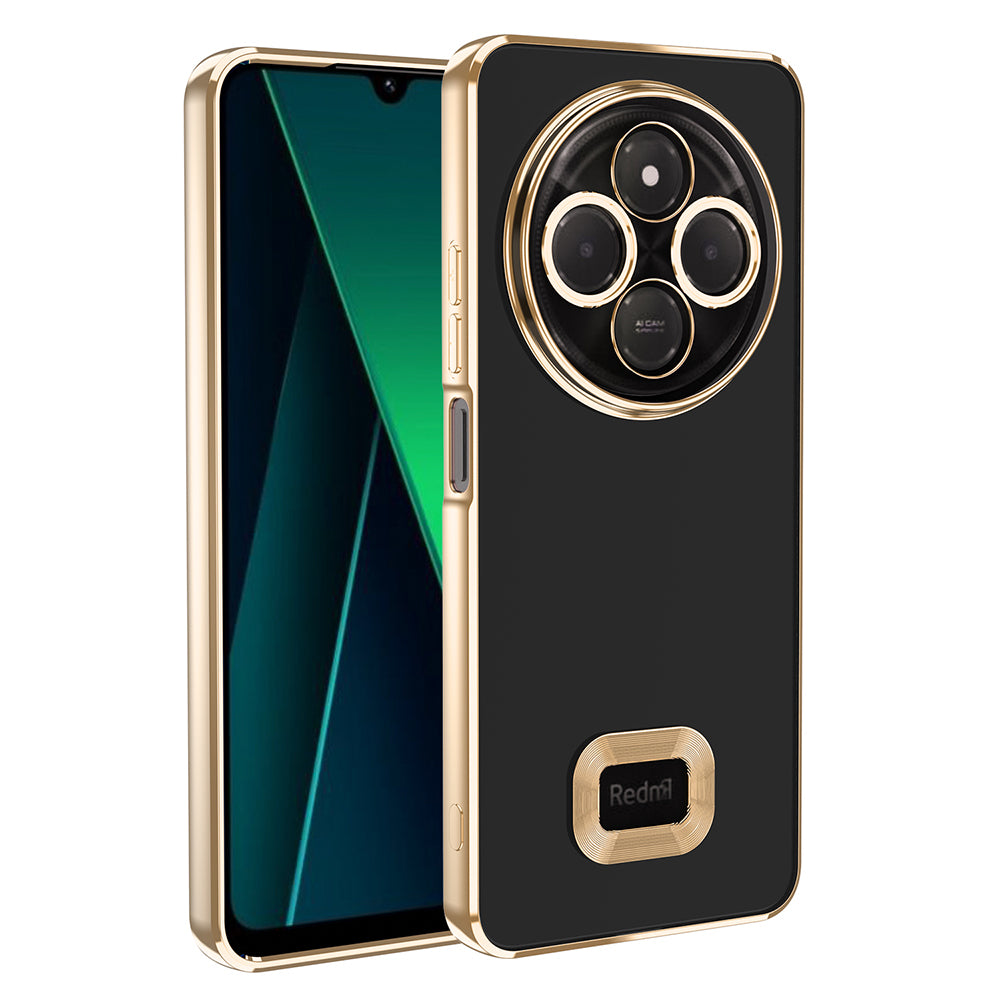 Xiaomi Redmi 14C 4G Kılıf Kamera Korumalı Logo Gösteren Zore Omega Kapak Rose Gold