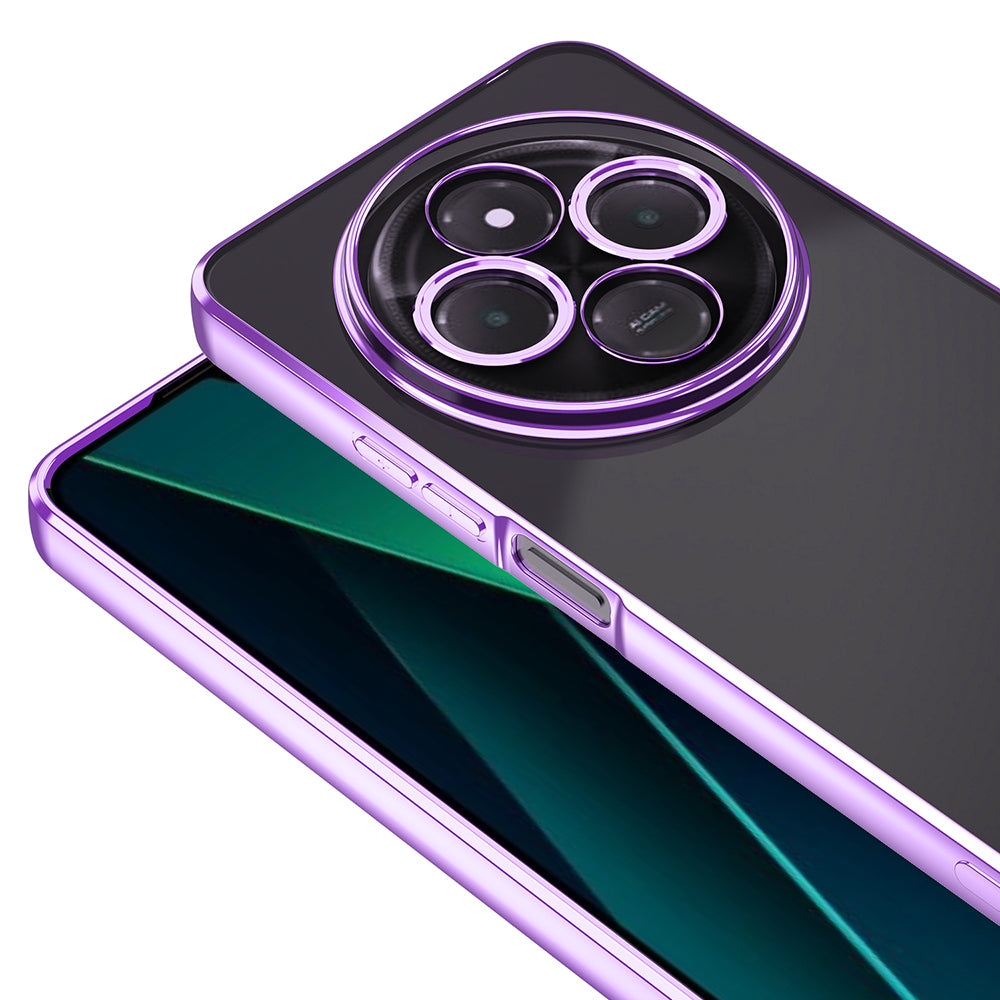 Xiaomi Redmi 14C 4G Case Camera Protection Logo Showing Zore Omega Cover Lilac 