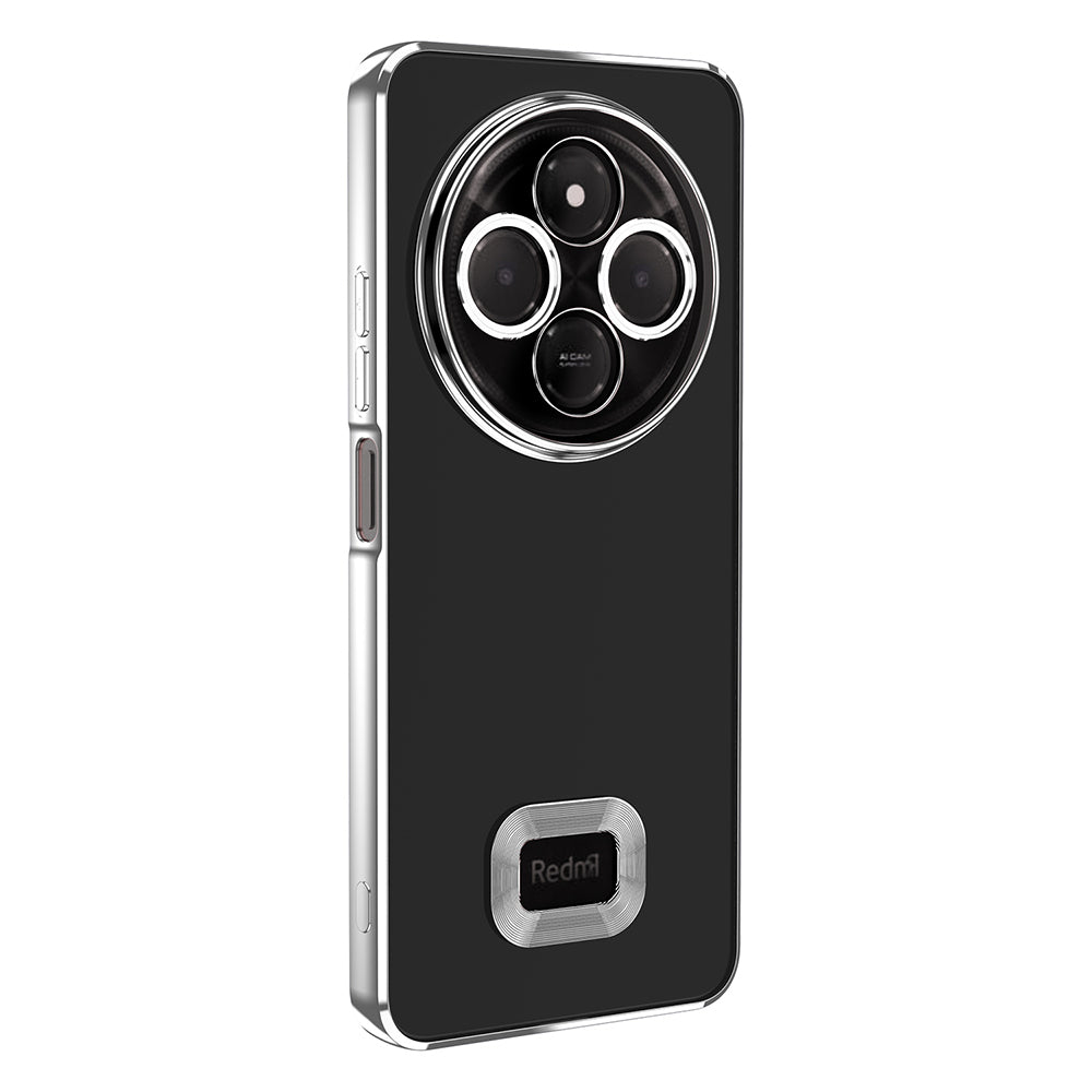 Xiaomi Redmi 14C 4G Kılıf Kamera Korumalı Logo Gösteren Zore Omega Kapak Gümüş