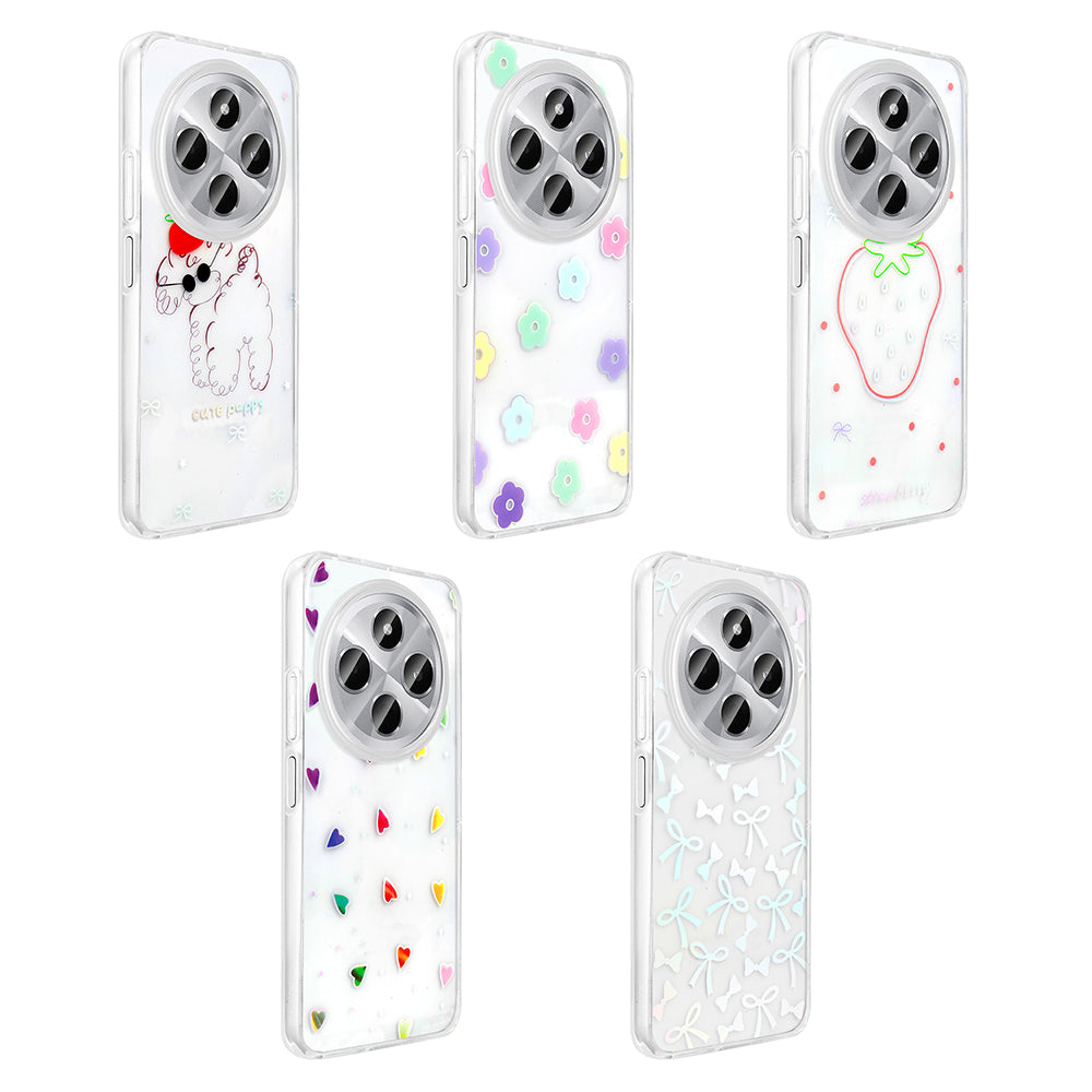 Xiaomi Redmi 14C 4G Case Transparent Figured Zore Folk Hard Cover Bow 