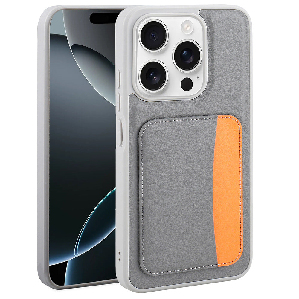 Xiaomi Redmi 15C Kılıf Kartlıklı Zore X-Kart Silikon Kapak Turuncu