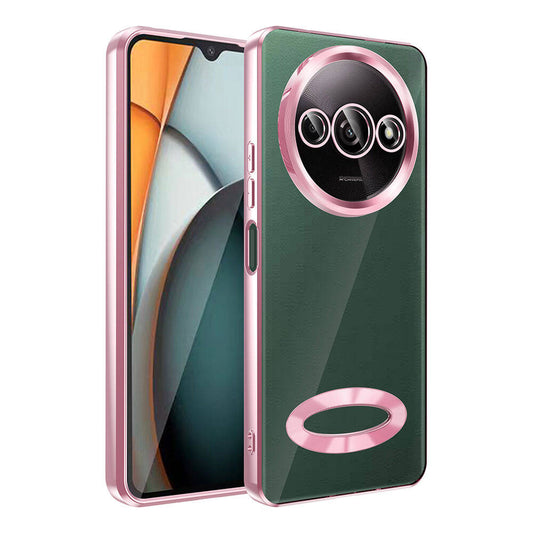 Xiaomi Redmi A3 4G 2024 Case Camera Protection Logo Showing Zore Omega Cover Rose Gold 