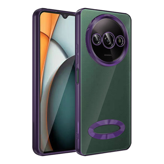 Xiaomi Redmi A3 4G 2024 Case Camera Protection Logo Showing Zore Omega Cover Deep Purple 
