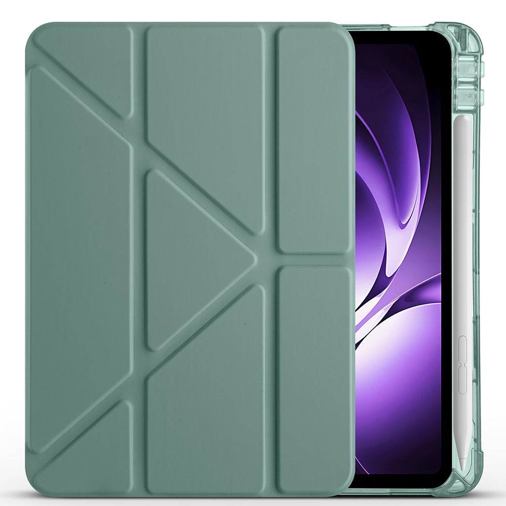 Xiaomi Redmi K Pad Kılıf Zore Tri Folding Kalem Bölmeli Standlı Kılıf Lila