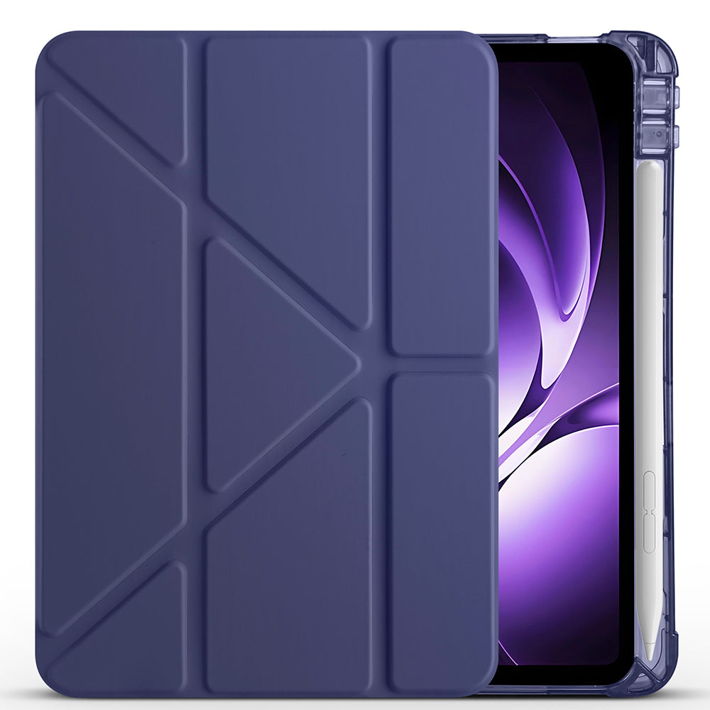 Xiaomi Redmi K Pad Kılıf Zore Tri Folding Kalem Bölmeli Standlı Kılıf Mavi