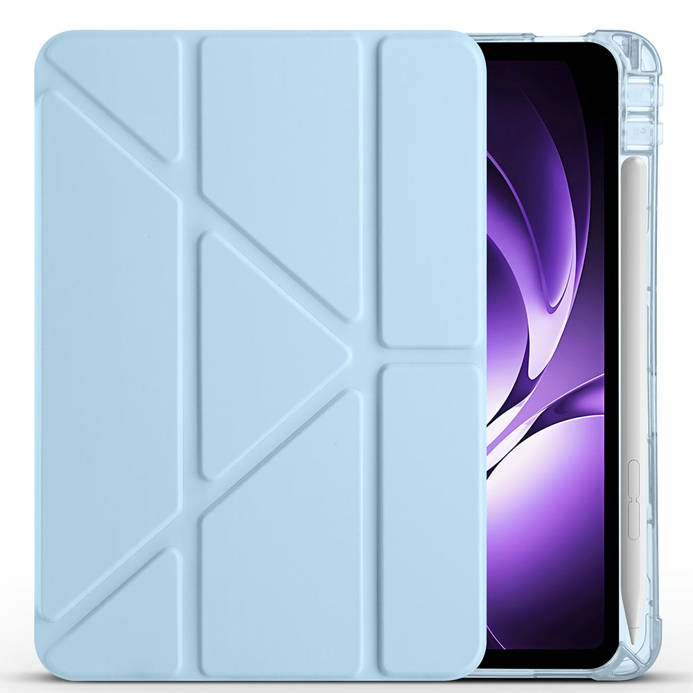 Xiaomi Redmi K Pad Kılıf Zore Tri Folding Kalem Bölmeli Standlı Kılıf Lacivert