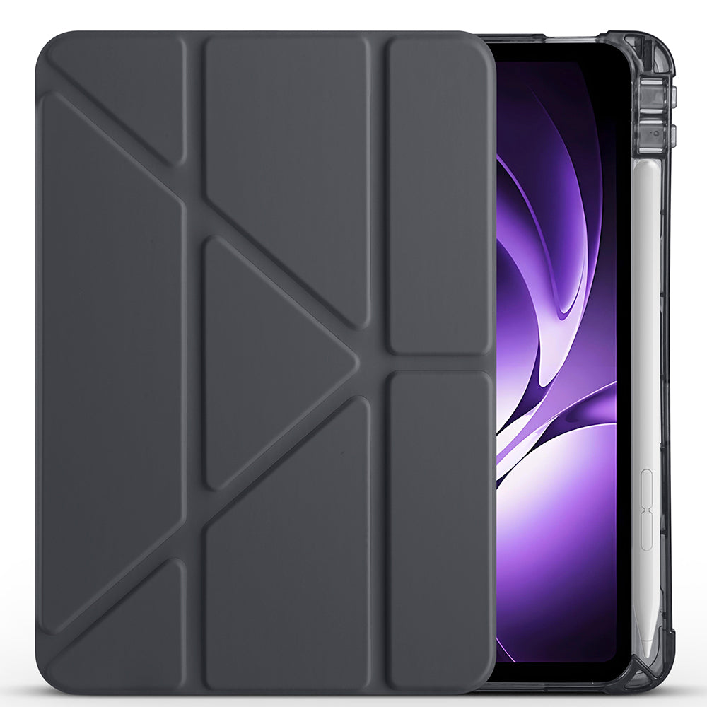 Xiaomi Redmi K Pad Kılıf Zore Tri Folding Kalem Bölmeli Standlı Kılıf Siyah