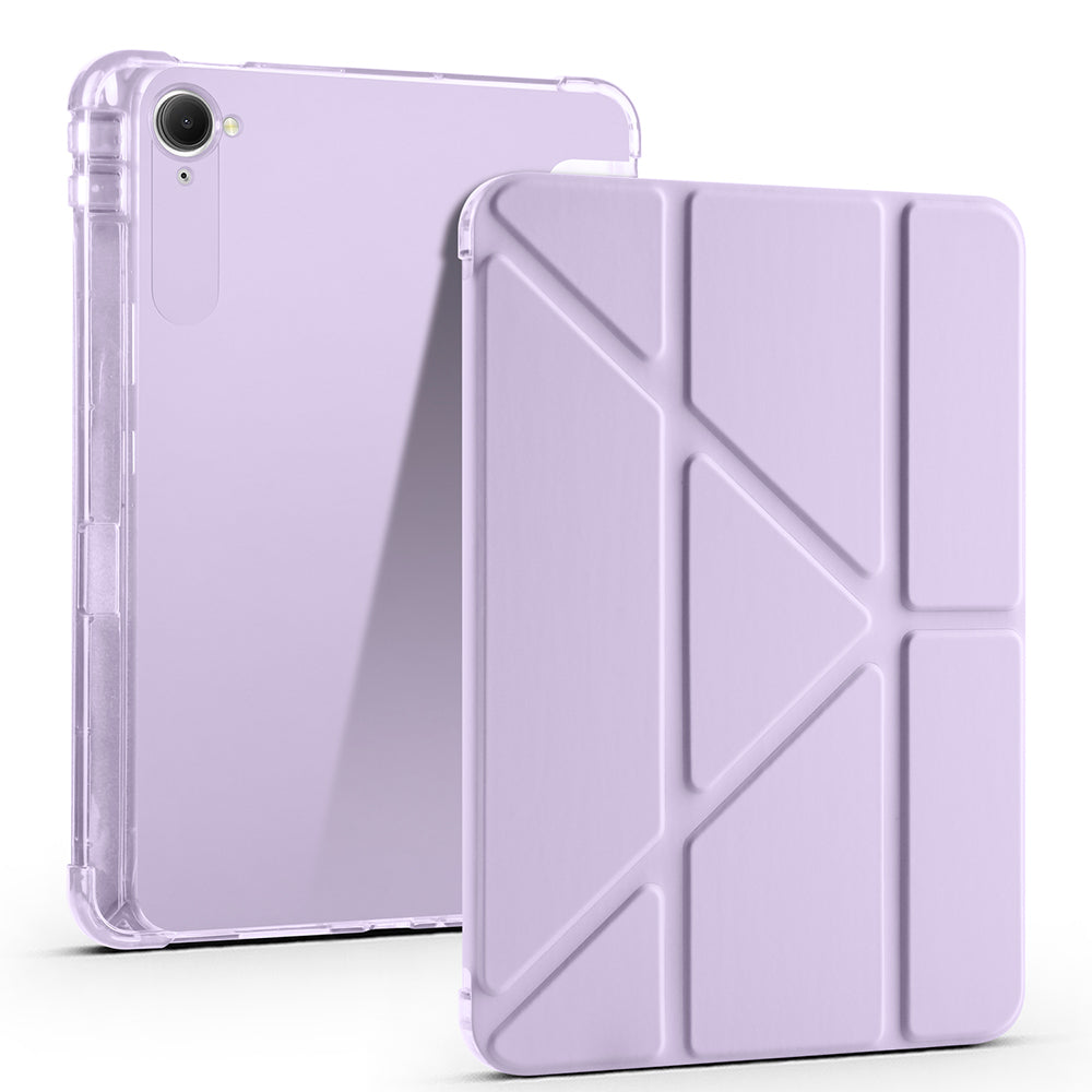 Xiaomi Redmi K Pad Kılıf Zore Tri Folding Kalem Bölmeli Standlı Kılıf Lila