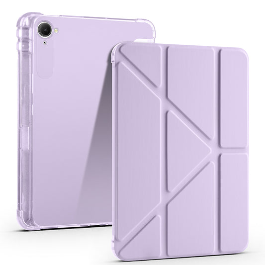 Xiaomi Redmi K Pad Kılıf Zore Tri Folding Kalem Bölmeli Standlı Kılıf Lila