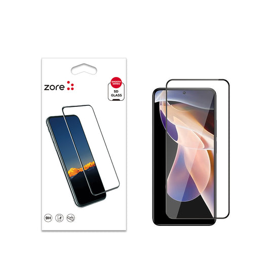 Xiaomi Redmi Note 11 Pro Plus 5G Zore Edge Shatter Resistant Glass Screen Protector Black