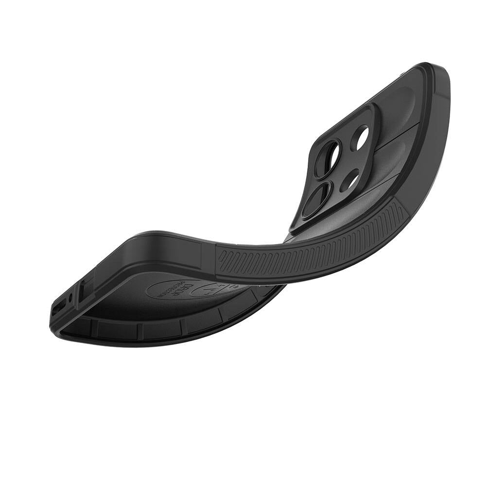 Xiaomi Redmi Note 13 4G Case Flexible TPU Hollow Back Surface Design Zore Ethnic Silicone Cover Navy Blue