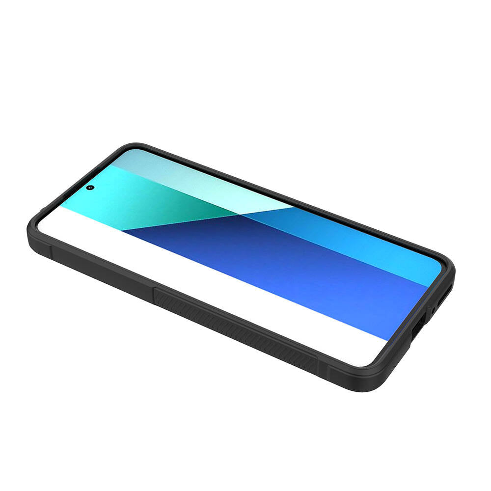 Xiaomi Redmi Note 13 4G Case Flexible TPU Hollow Back Surface Design Zore Ethnic Silicone Cover Navy Blue