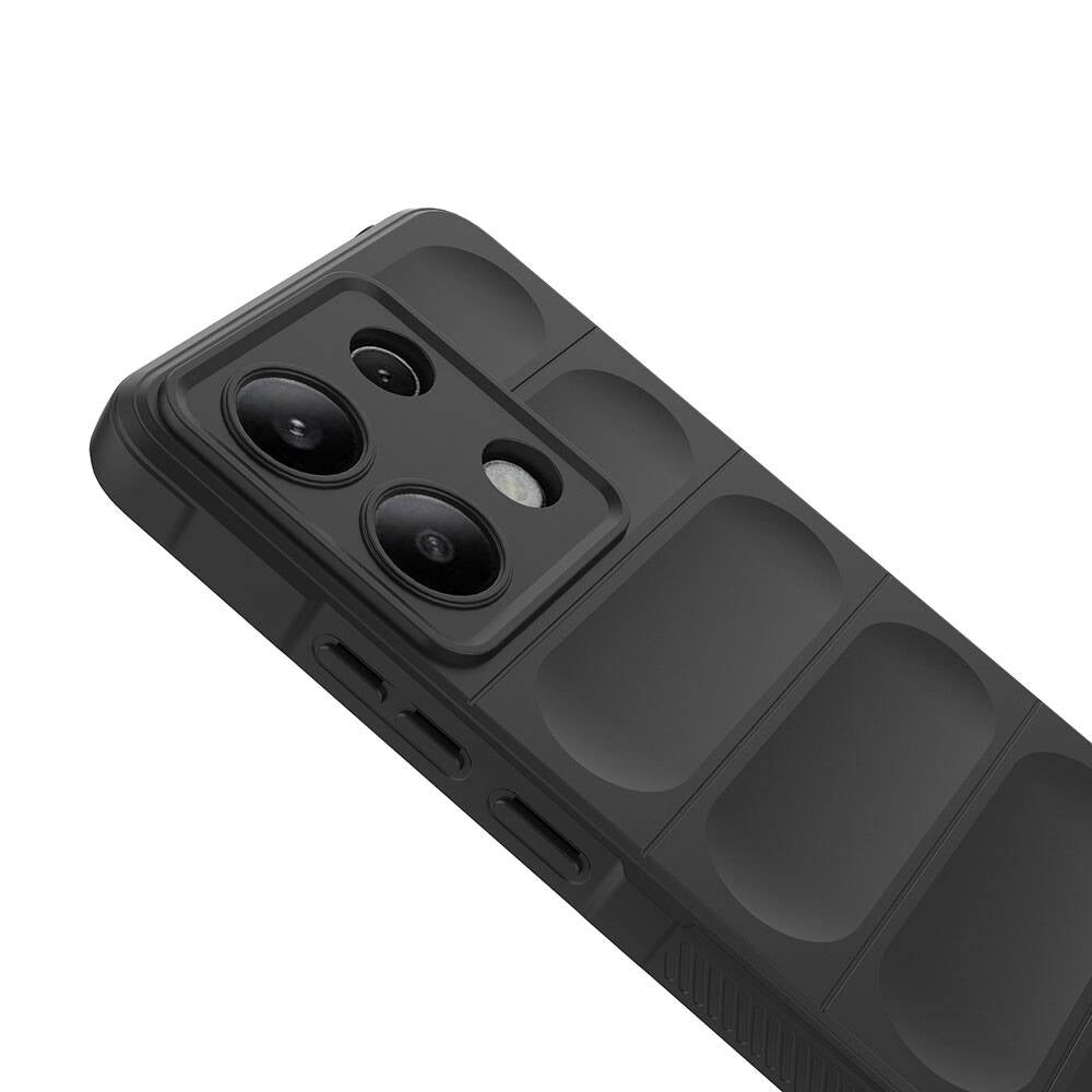 Xiaomi Redmi Note 13 4G Kılıf Esnek TPU Oyuklu Arka Yüzey Tasarımlı Zore Etnik Silikon Kapak Koyu Yeşil