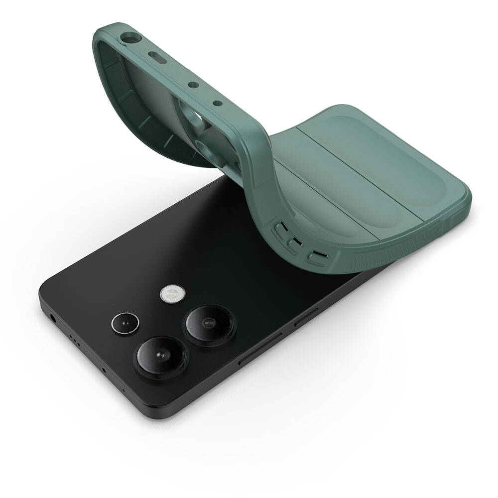 Xiaomi Redmi Note 13 4G Case Flexible TPU Hollow Back Surface Design Zore Ethnic Silicone Cover Red