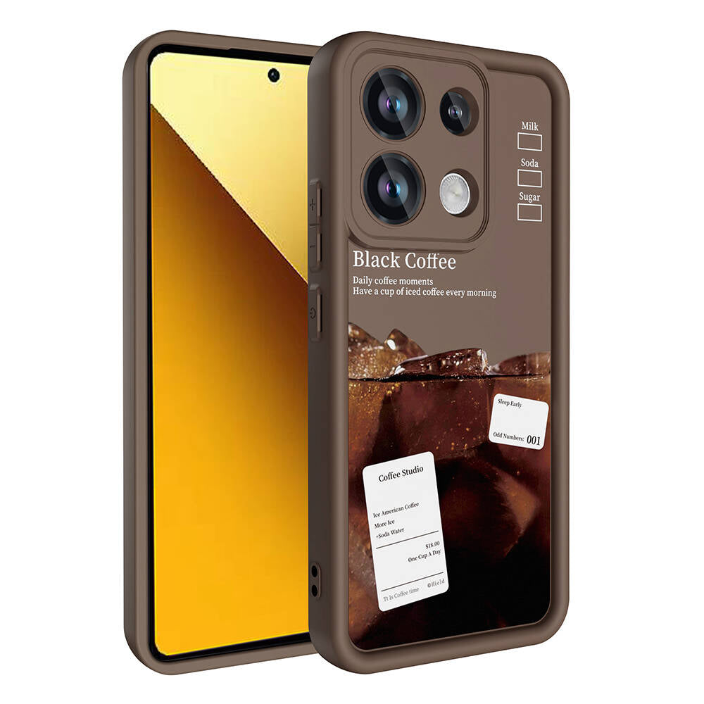 Xiaomi Redmi Note 13 4G Kılıf Kamera Korumalı Baskılı Arka Yüzey Zore Klas Kapak Beyaz