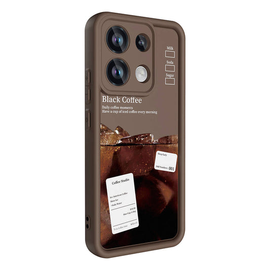 Xiaomi Redmi Note 13 4G Kılıf Kamera Korumalı Baskılı Arka Yüzey Zore Klas Kapak Koyu Kahve