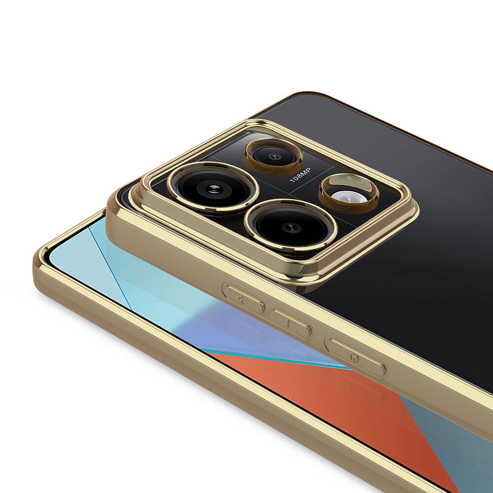 Xiaomi Redmi Note 13 4G Case Camera Protection Logo Showing Zore Omega Cover Sierra Blue 