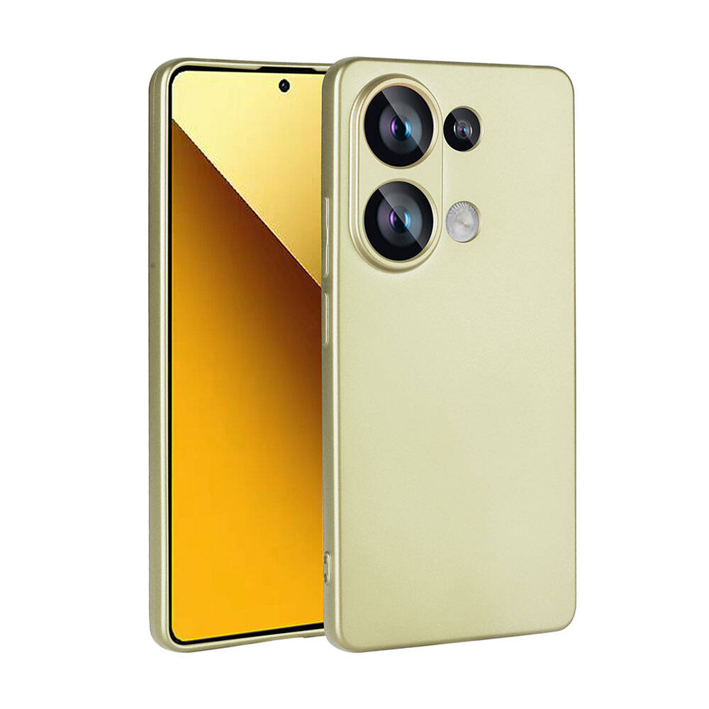 Xiaomi Redmi Note 13 4G Case Zore Premier Silicone Cover Gold