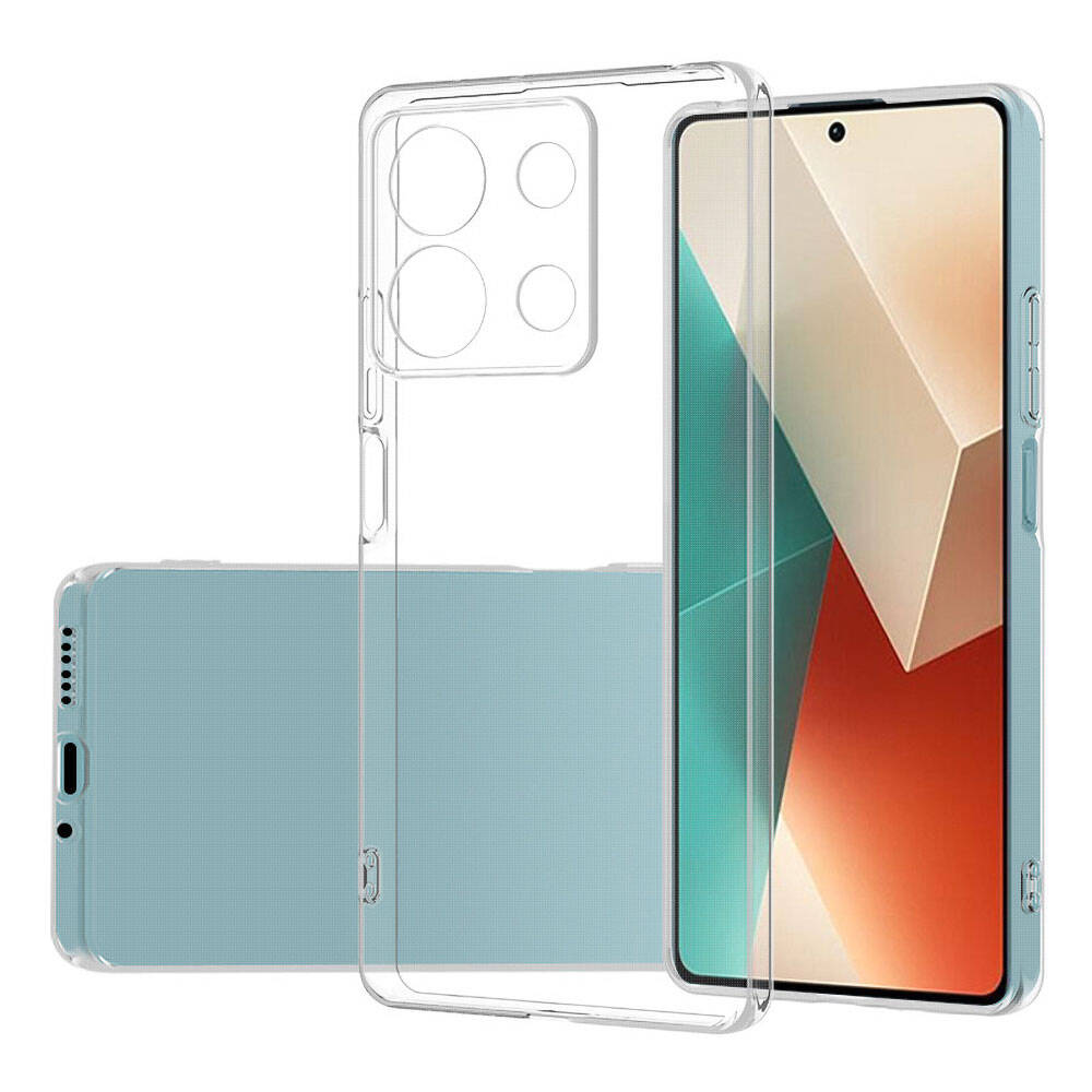 Xiaomi Redmi Note 13 4G Case Zore Super Silicone Cover Transparent