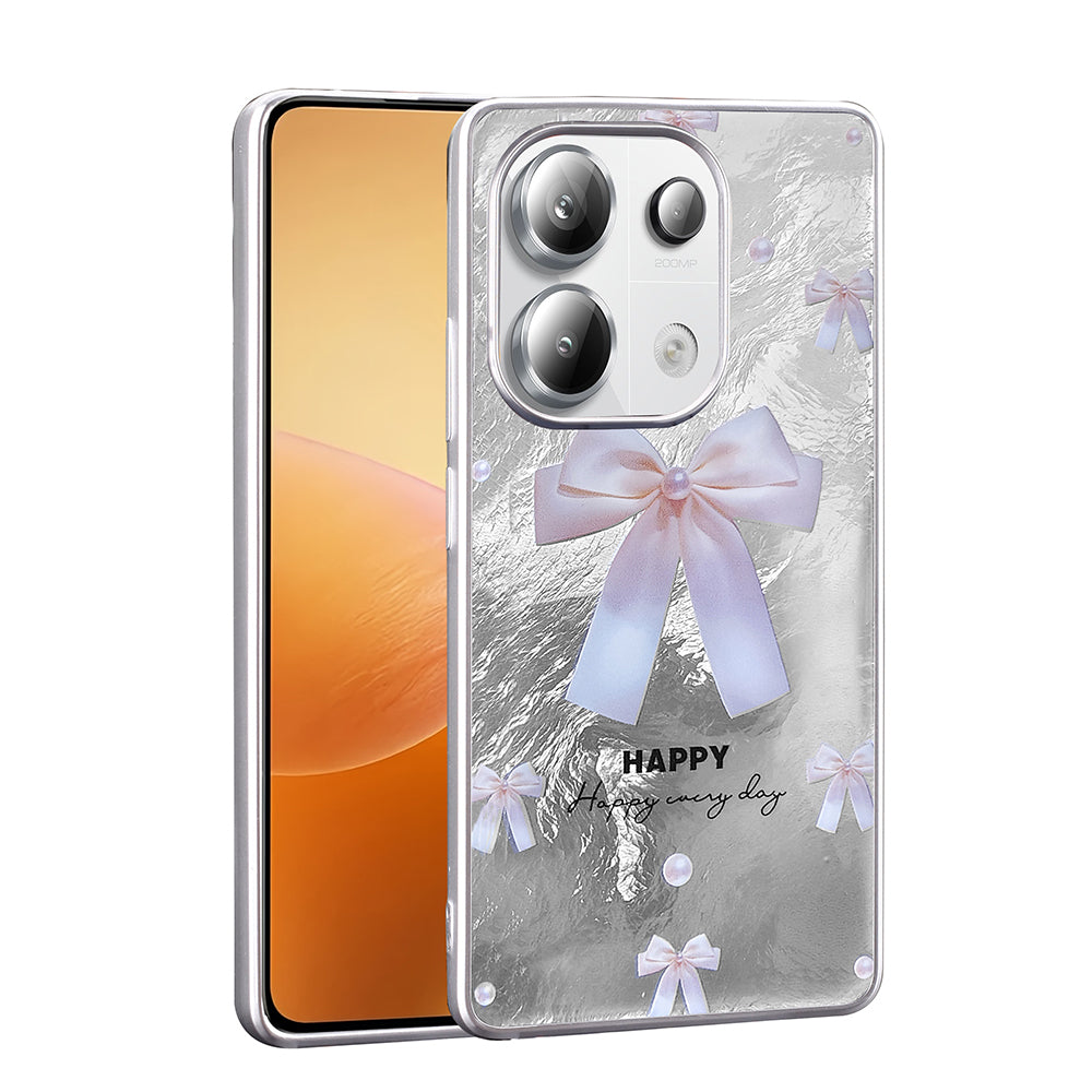 Xiaomi Redmi Note 13 Pro 4G Case Patterned Zore Mep Cover Pearl Bow