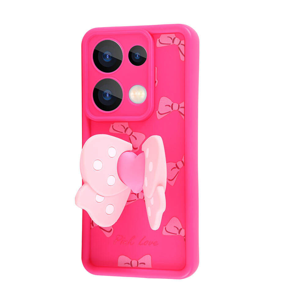 Xiaomi Redmi Note 13 Pro 4G Case Camera Protection Figure Design Zore Cover Pink Dark