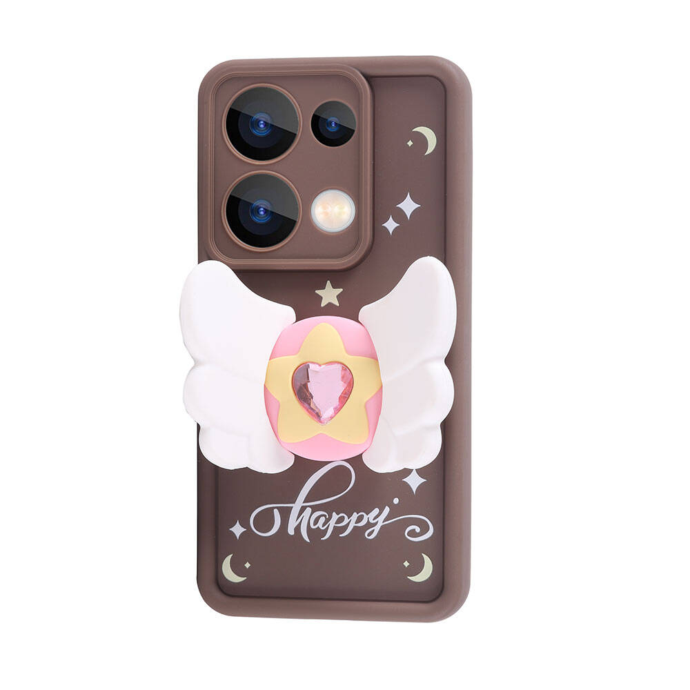 Xiaomi Redmi Note 13 Pro 4G Case Camera Protection Figure Design Zore Cover Pink Dark