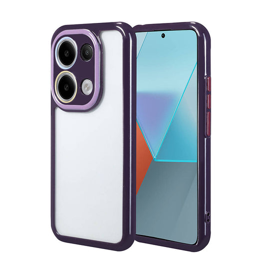 Xiaomi Redmi Note 13 Pro 4G Case Camera Protection Colorful Edge and Frame Design Zore Vitamin Cover Deep Purple 