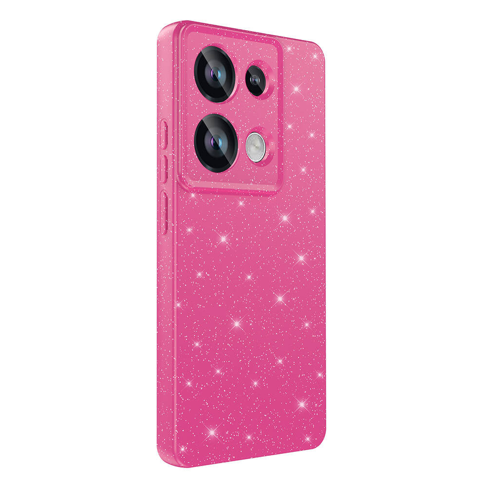 Xiaomi Redmi Note 13 Pro 4G Kılıf Kamera Korumalı Simli Lüks Zore Koton Kapak Beyaz