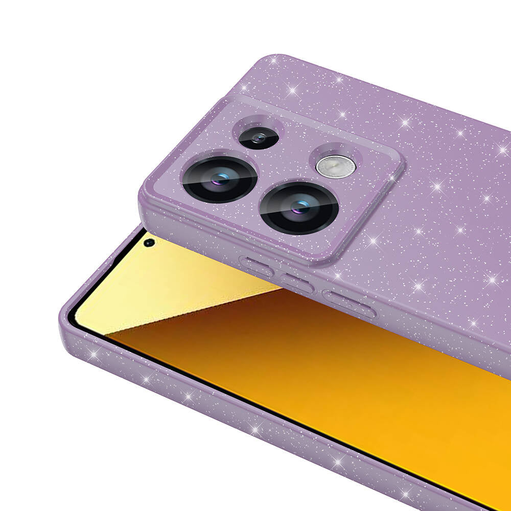 Xiaomi Redmi Note 13 Pro 4G Kılıf Kamera Korumalı Simli Lüks Zore Koton Kapak Beyaz