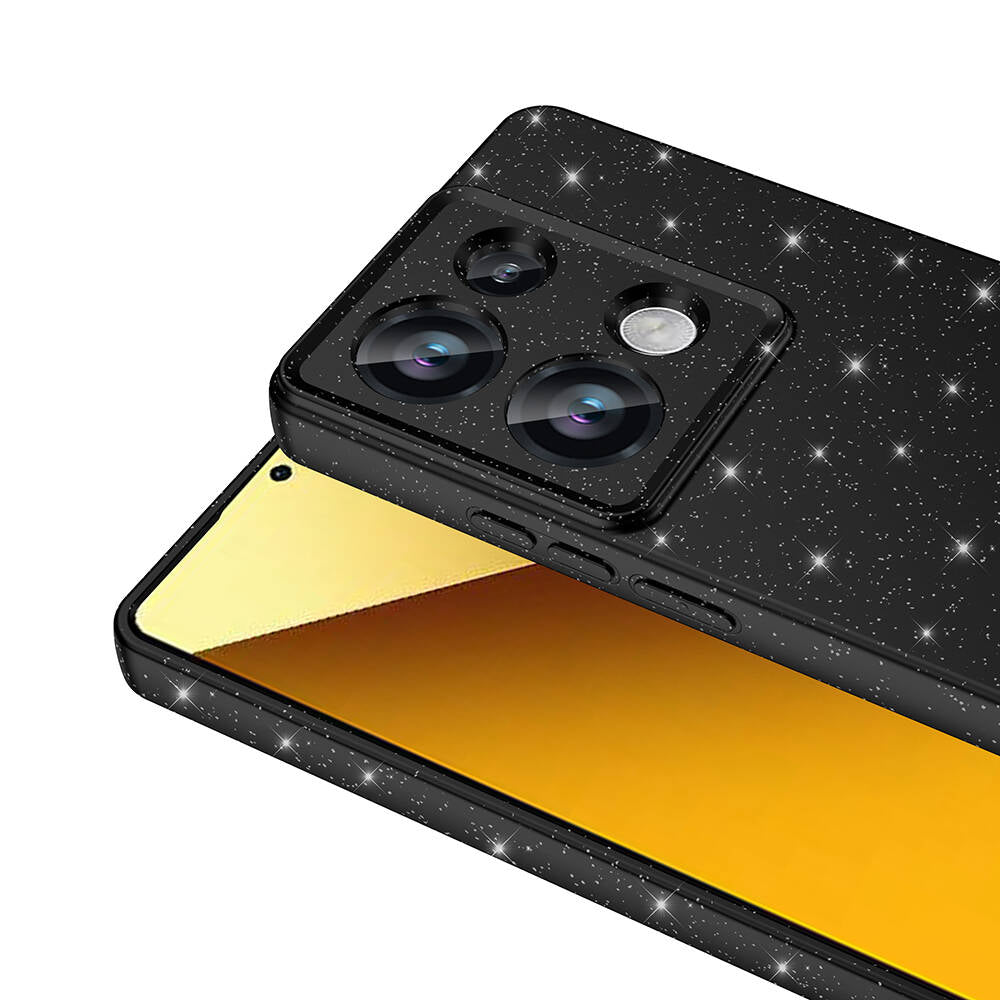 Xiaomi Redmi Note 13 Pro 4G Kılıf Kamera Korumalı Simli Lüks Zore Koton Kapak Beyaz