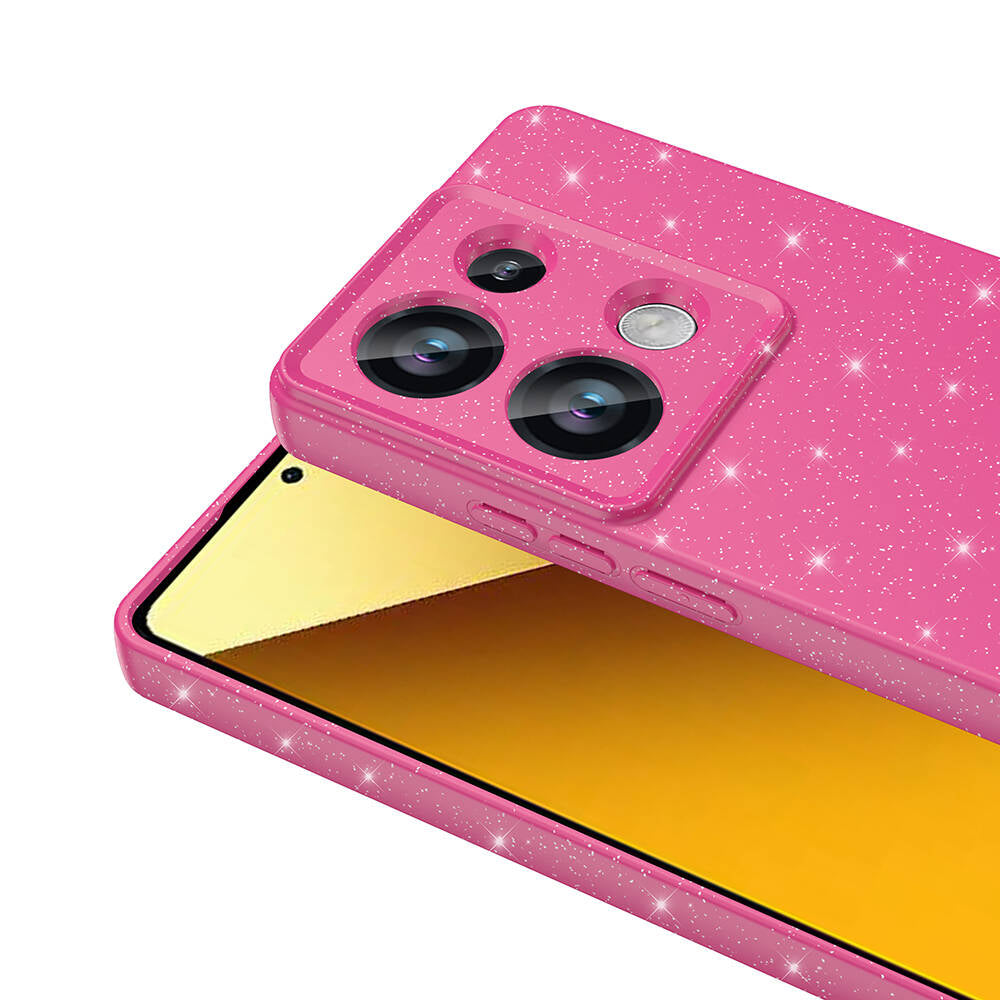 Xiaomi Redmi Note 13 Pro 4G Kılıf Kamera Korumalı Simli Lüks Zore Koton Kapak Beyaz