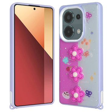 Xiaomi Redmi Note 13 Pro 4G Kılıf Parlayan Simli Kabartma Figürlü Zore Cevze Kapak Yeşil