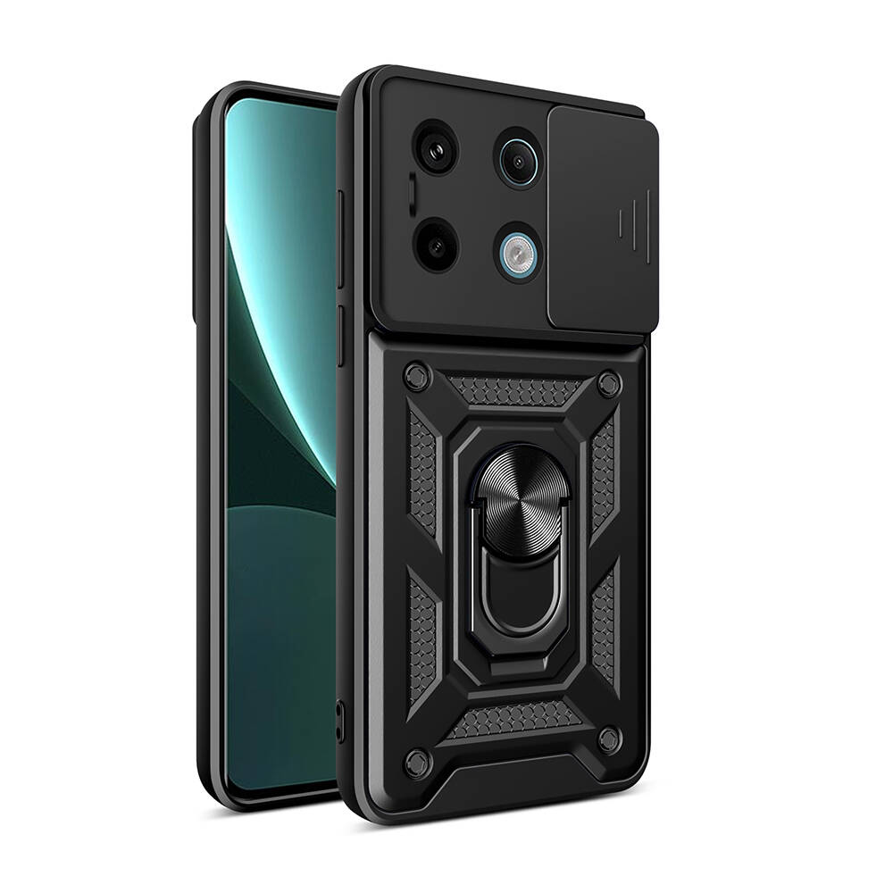 Xiaomi Redmi Note 13 Pro 5G Case Magnetic Stand Camera Protection Zore Sliding Vega Cover Blue