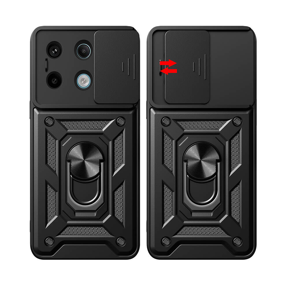 Xiaomi Redmi Note 13 Pro 5G Case Magnetic Stand Camera Protection Zore Sliding Vega Cover Blue