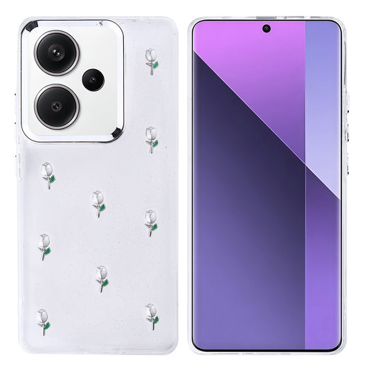 Xiaomi Redmi Note 13 Pro Plus 5G Kılıf Airbag Tasarımlı Simli Şeffaf Zore Kutup Kapak Lale