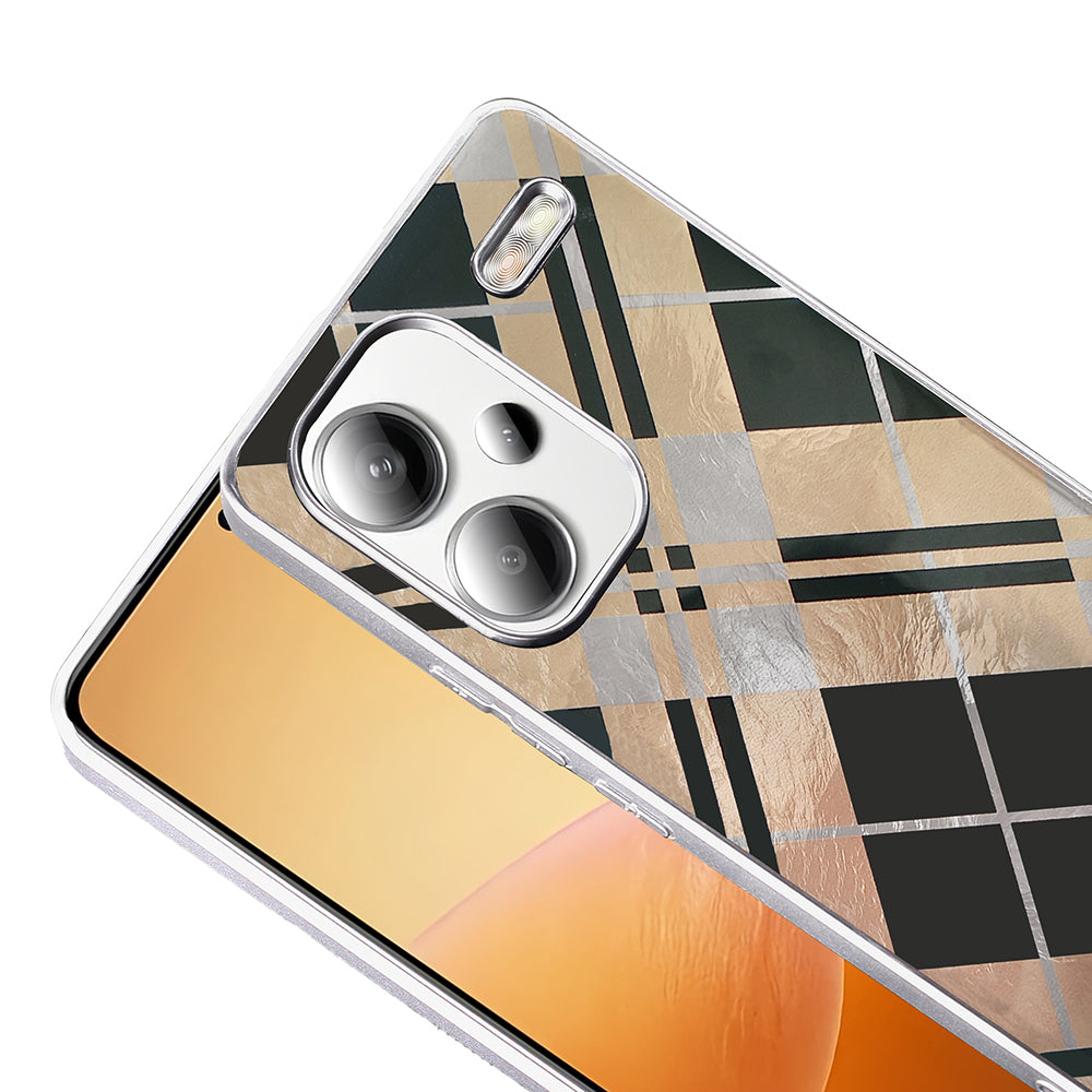 Xiaomi Redmi Note 13 Pro Plus 5G Kılıf Desenli Zore Mep Kapak Gold Leopar