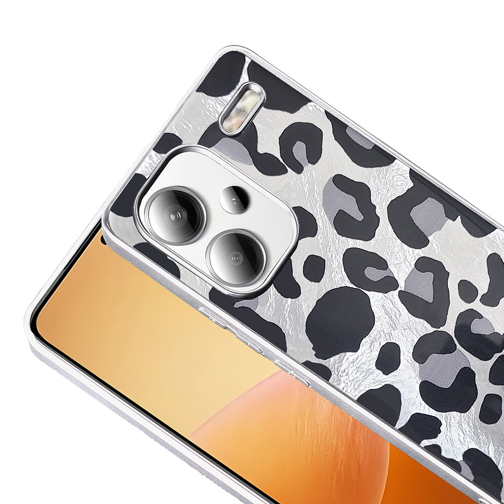 Xiaomi Redmi Note 13 Pro Plus 5G Kılıf Desenli Zore Mep Kapak Gold Leopar