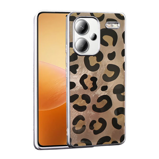 Xiaomi Redmi Note 13 Pro Plus 5G Kılıf Desenli Zore Mep Kapak Gold Leopar