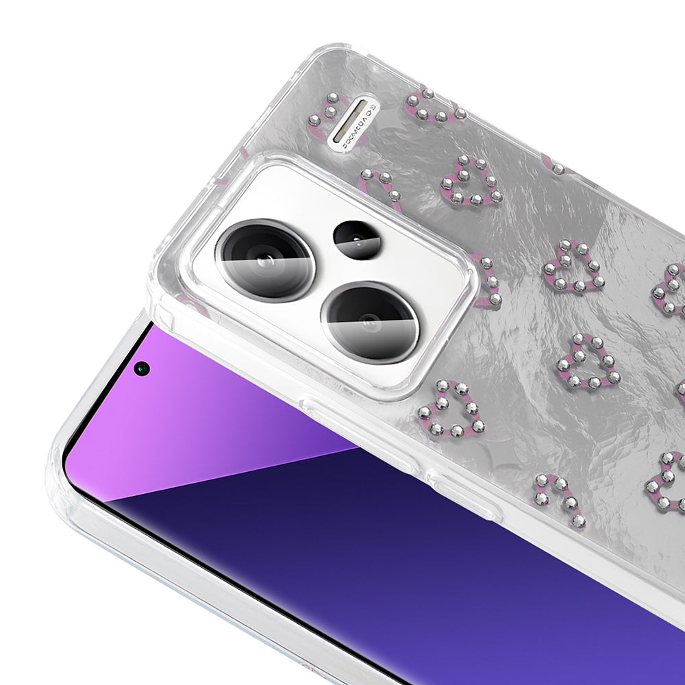Xiaomi Redmi Note 13 Pro Plus 5G Case Camera Protection Figured Zore Ponti Silicone Cover Lilac 