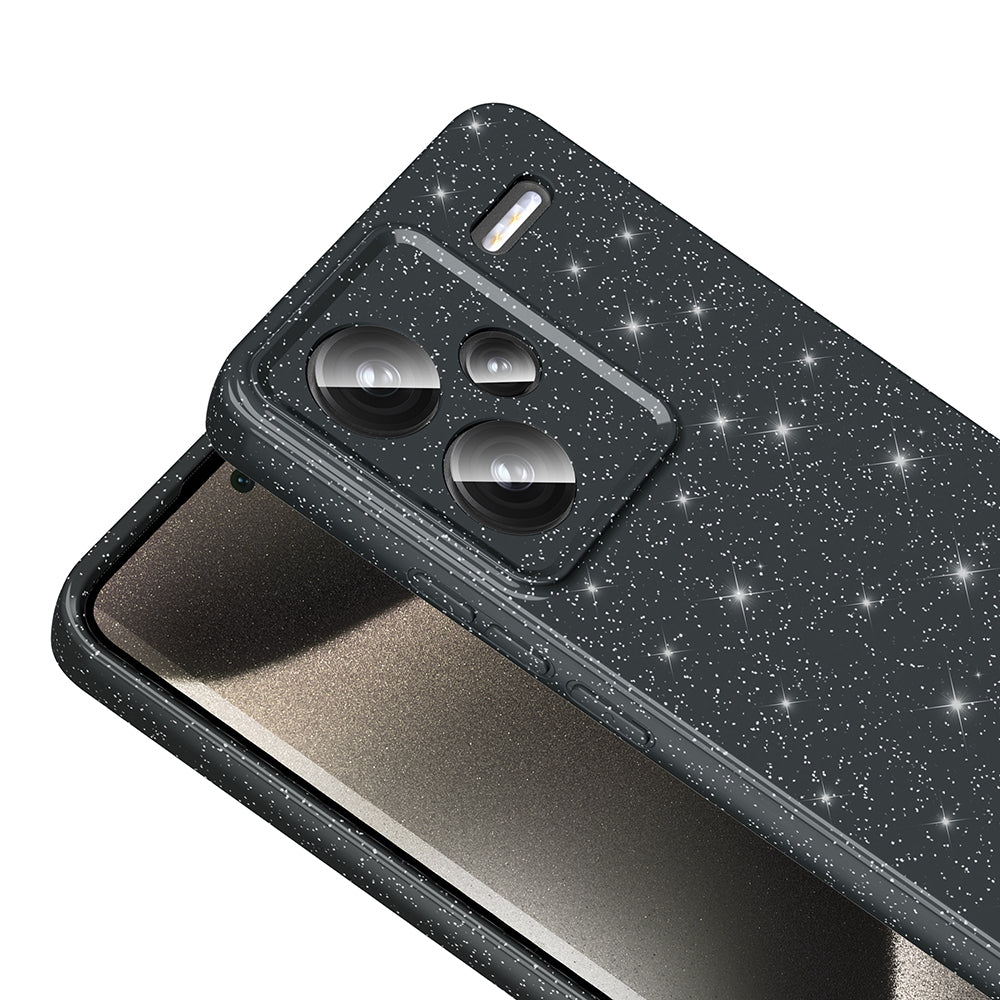 Xiaomi Redmi Note 13 Pro Plus 5G Case Camera Protection Glitter Luxury Zore Cotton Cover Silver 