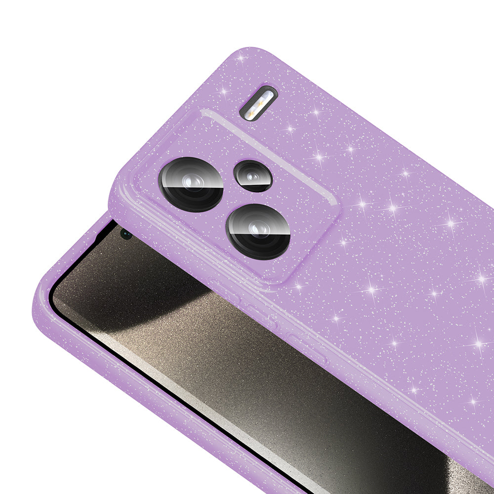 Xiaomi Redmi Note 13 Pro Plus 5G Case Camera Protection Glitter Luxury Zore Cotton Cover Silver 