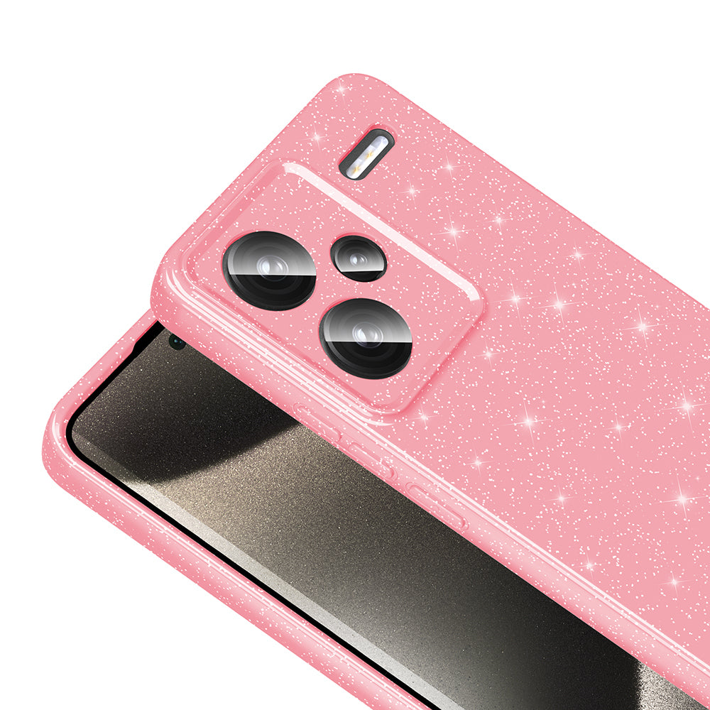 Xiaomi Redmi Note 13 Pro Plus 5G Case Camera Protection Glitter Luxury Zore Cotton Cover Light Pink 