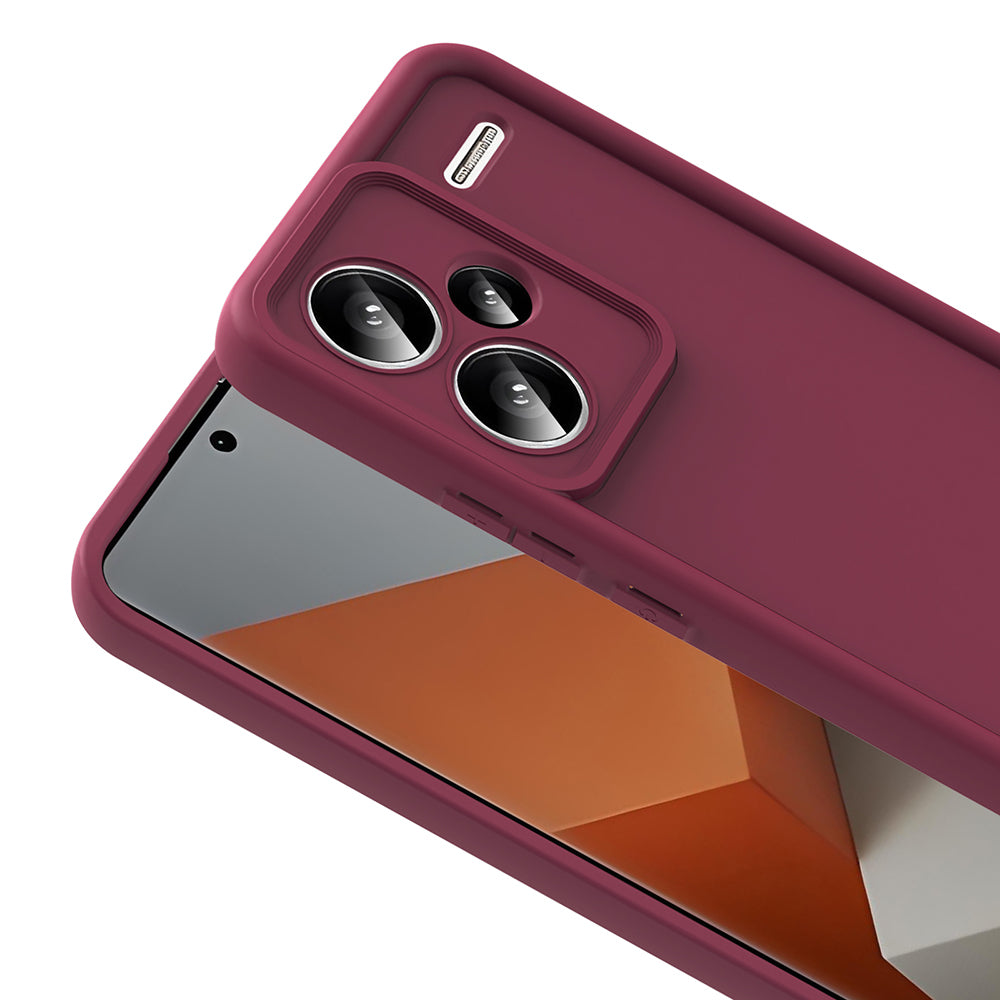 Xiaomi Redmi Note 13 Pro Plus Case Camera Protection Zore Pineapple Cover Plum