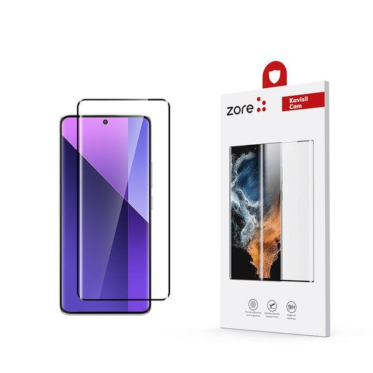 Xiaomi Redmi Note 13 Pro Plus 5G Zore Full Adhesive Glass Screen Protector Transparent