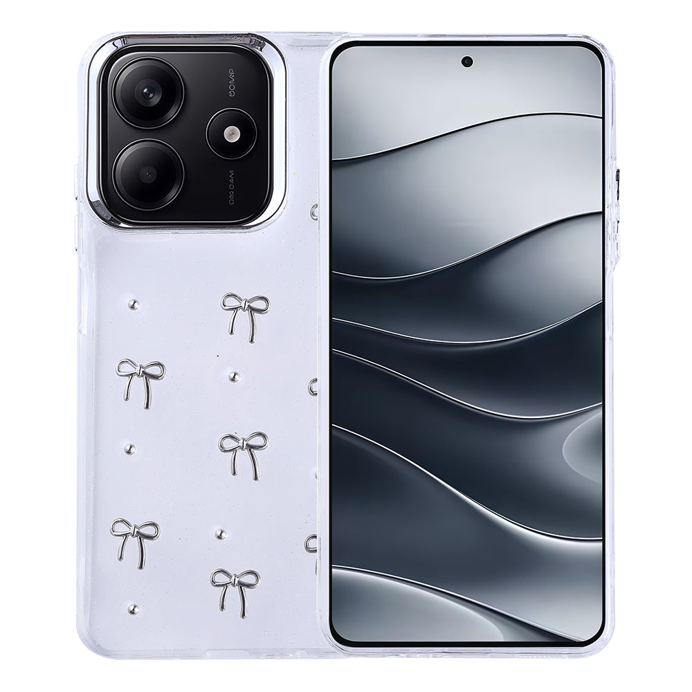 Xiaomi Redmi Note 14 4G Case Airbag Design Glitter Transparent Zore Polar Cover Star