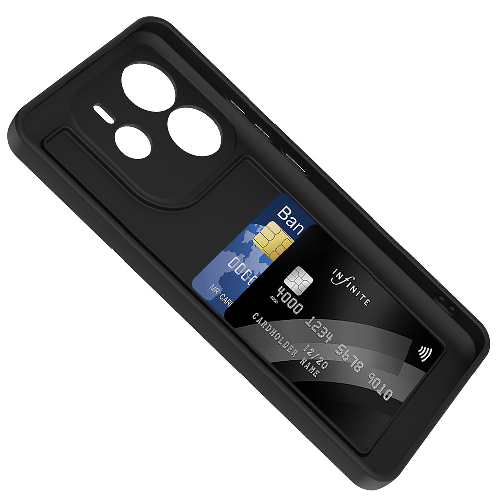 Xiaomi Redmi Note 14 4G Kılıf Kamera Korumalı Kartlık Hazneli Zore Vitra Kapak Mürdüm